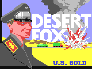 Desert Fox title screen for Commodore 64